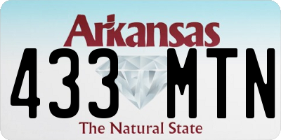 AR license plate 433MTN
