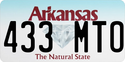 AR license plate 433MTO