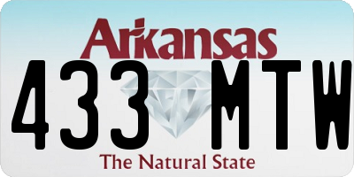 AR license plate 433MTW