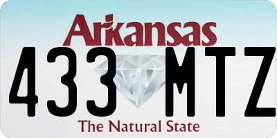 AR license plate 433MTZ