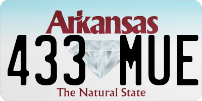AR license plate 433MUE