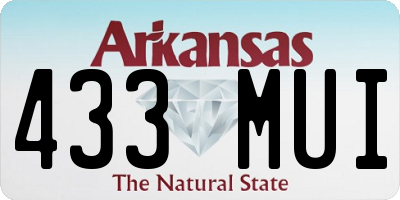AR license plate 433MUI