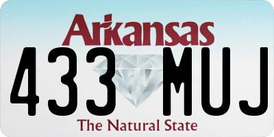 AR license plate 433MUJ
