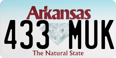 AR license plate 433MUK