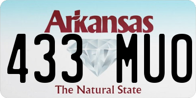 AR license plate 433MUO