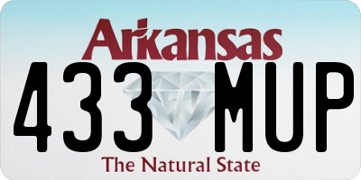 AR license plate 433MUP