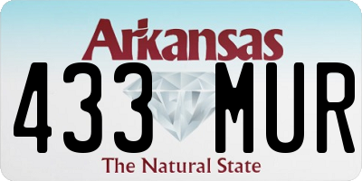 AR license plate 433MUR