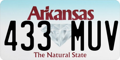 AR license plate 433MUV