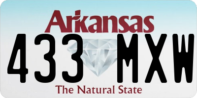 AR license plate 433MXW