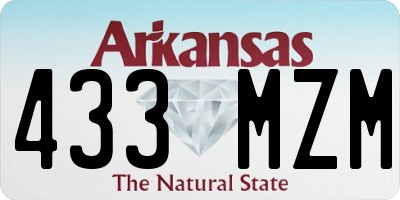AR license plate 433MZM