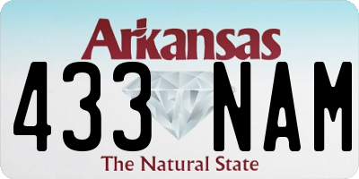 AR license plate 433NAM