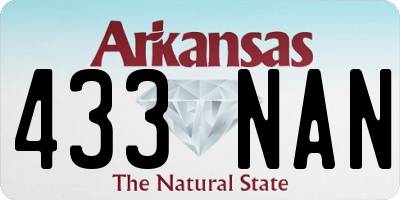 AR license plate 433NAN