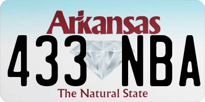 AR license plate 433NBA