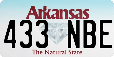 AR license plate 433NBE