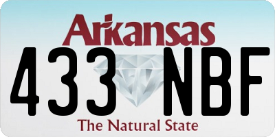 AR license plate 433NBF