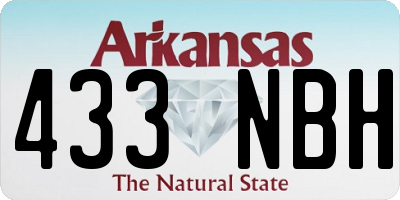 AR license plate 433NBH