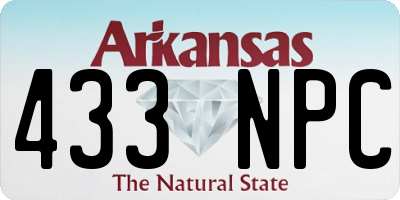 AR license plate 433NPC
