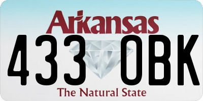 AR license plate 433OBK