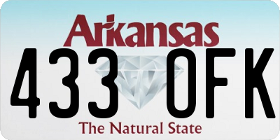 AR license plate 433OFK