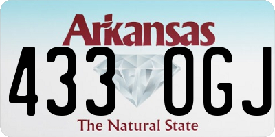 AR license plate 433OGJ