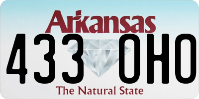 AR license plate 433OHO