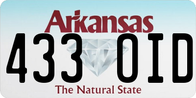 AR license plate 433OID