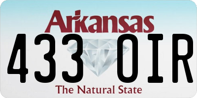 AR license plate 433OIR