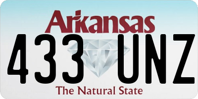 AR license plate 433UNZ