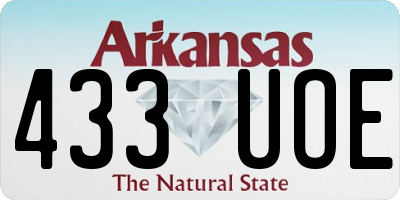 AR license plate 433UOE
