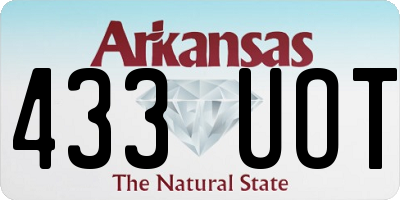 AR license plate 433UOT