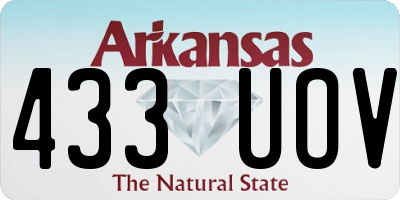 AR license plate 433UOV