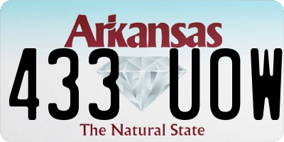 AR license plate 433UOW