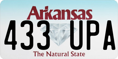 AR license plate 433UPA