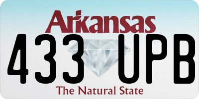 AR license plate 433UPB