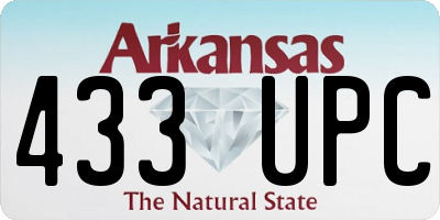 AR license plate 433UPC