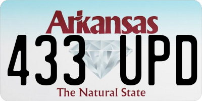 AR license plate 433UPD