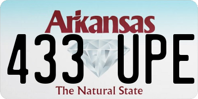 AR license plate 433UPE