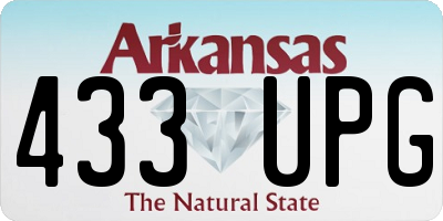 AR license plate 433UPG