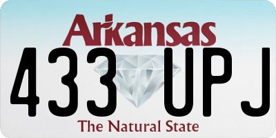 AR license plate 433UPJ