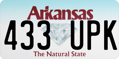 AR license plate 433UPK
