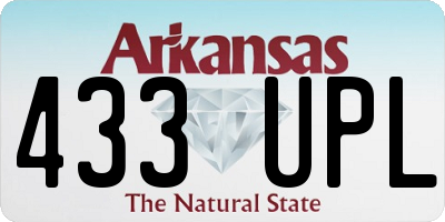 AR license plate 433UPL