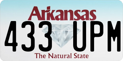 AR license plate 433UPM