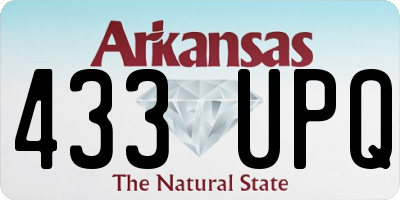 AR license plate 433UPQ
