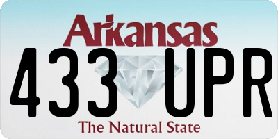 AR license plate 433UPR