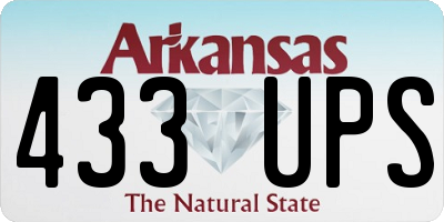 AR license plate 433UPS