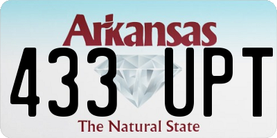 AR license plate 433UPT