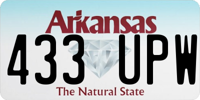 AR license plate 433UPW