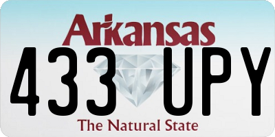 AR license plate 433UPY