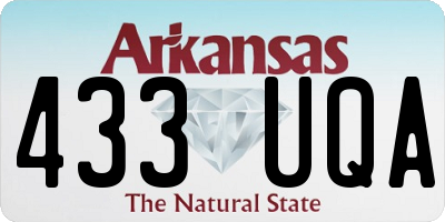AR license plate 433UQA