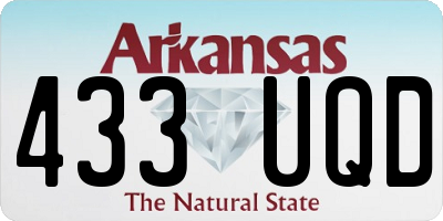 AR license plate 433UQD
